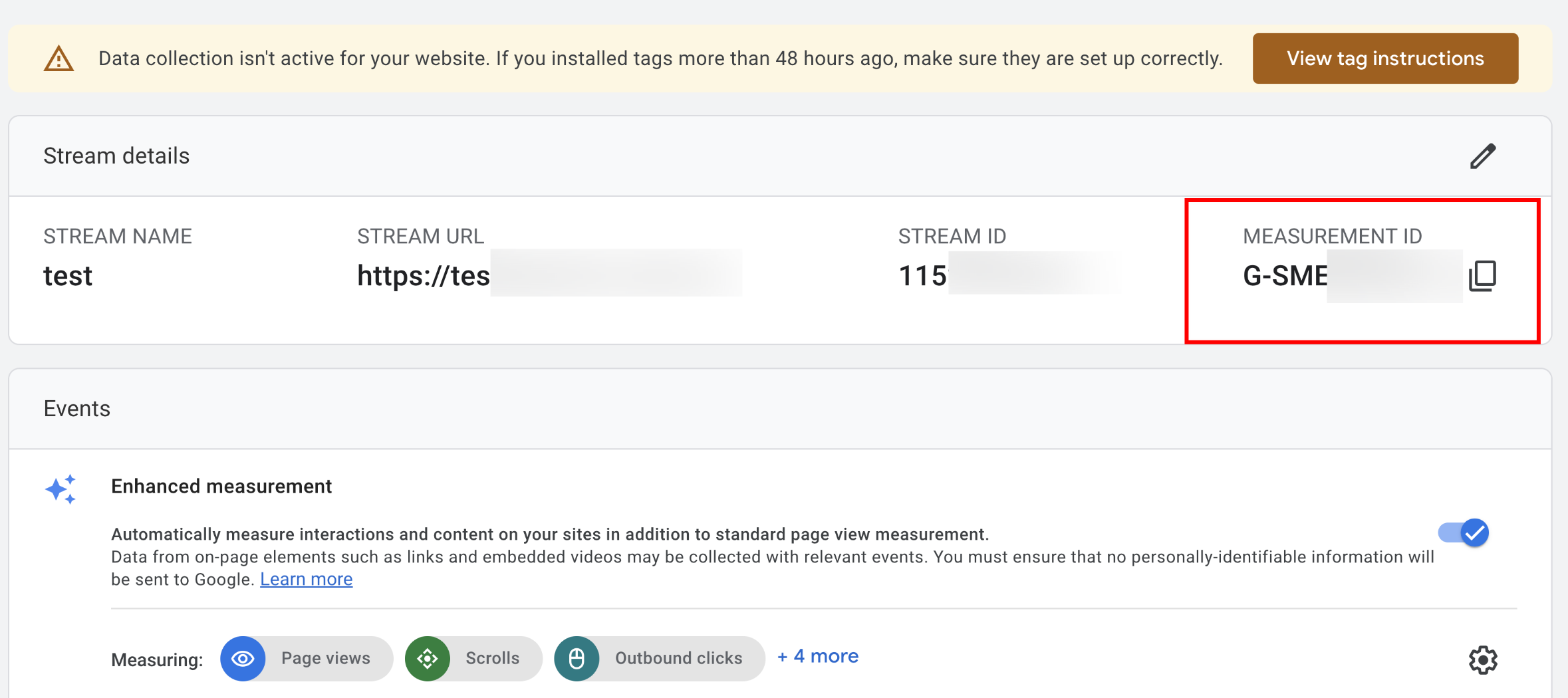 Google Analytics Measurement ID